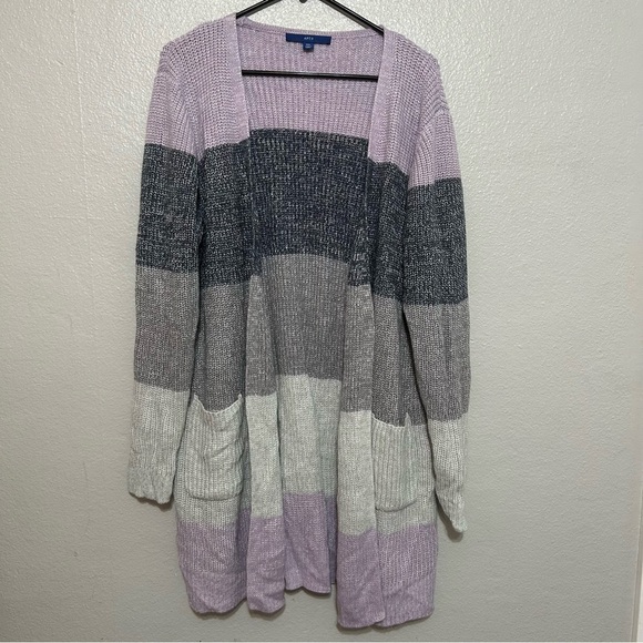 APT. 9 Long Cardigan Duster Pockets Knit​ - Picture 2 of 8